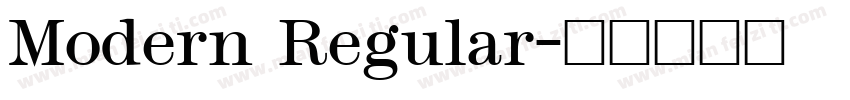 Modern Regular字体转换
